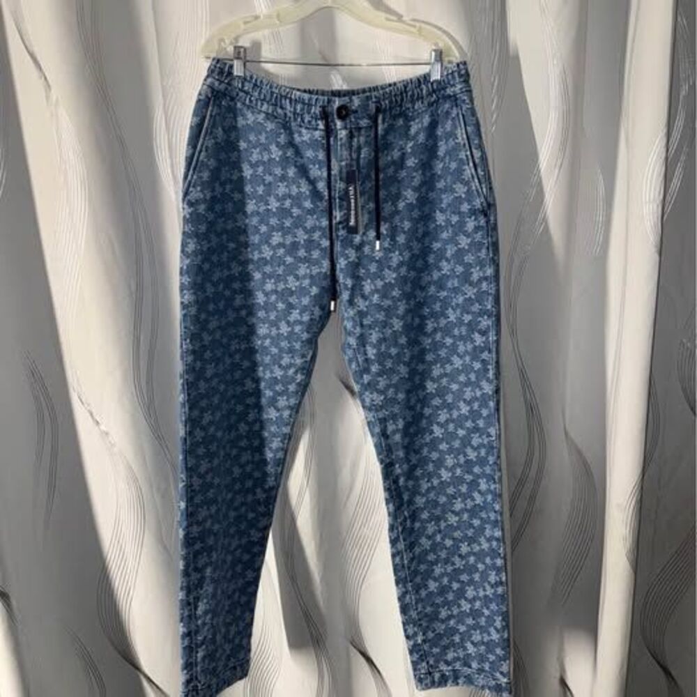 Vilebrequin Men's Micro Turtle Jacquard Denim Joggers